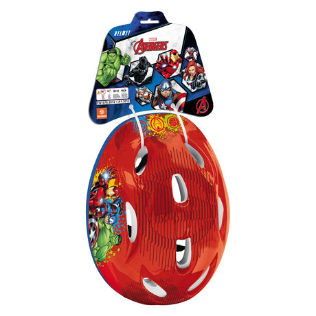 Casco per bambini Mondo Marvel Avengers casco da bicicletta 52-56 cm regolabile rosso.