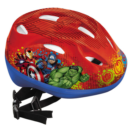 Casco per bambini Mondo Marvel Avengers casco da bicicletta 52-56 cm regolabile rosso.
