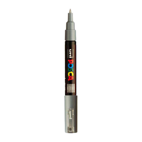Pennarello Uni Posca 1mc grigio - punta conica - 1 mm