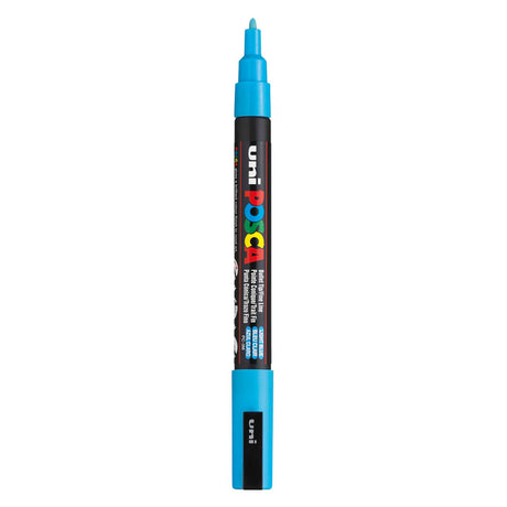 Pennarello acrilico Uni posca pc3m azzurro - punta tonda fino a 1,3 mm