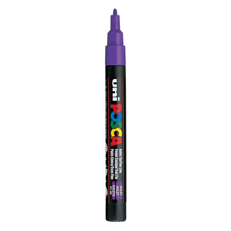Uni posca posca uni pc3m pennarello a vernice viola - punta tonda fino a 1,3 mm