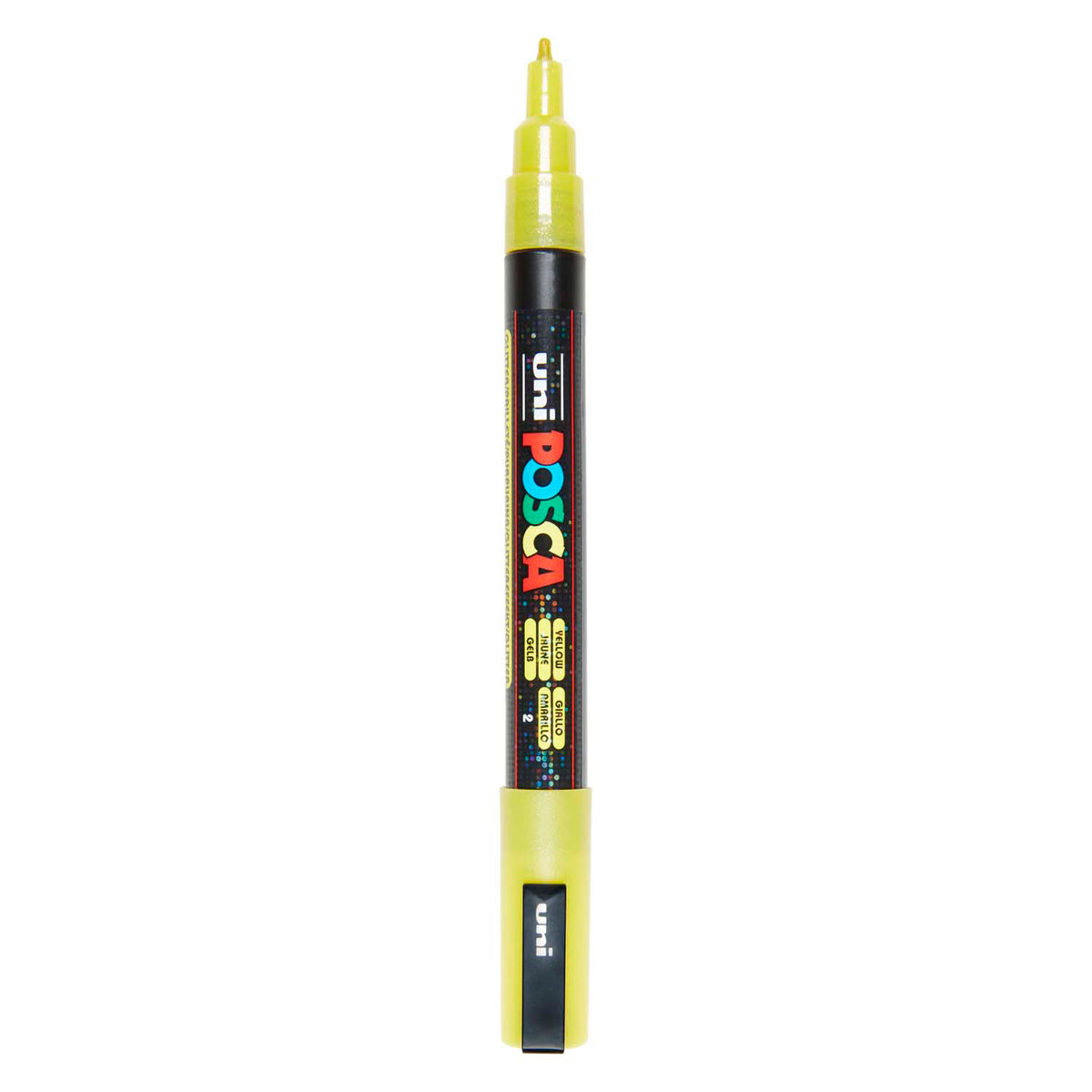 Pennarello a vernice Uni posca pc3m glitter giallo - punta tonda fino a 1,3 mm