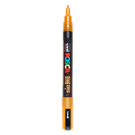 Pennarello Uni posca pc3m glitter arancione - punta tonda fino a 1,3 mm