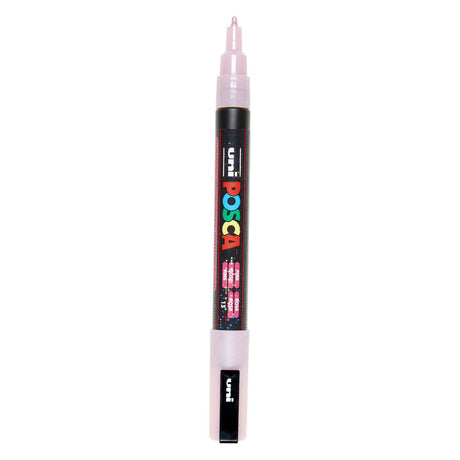 Pennarello Uni posca pc3m glitter rosa - punta tonda fino a 1,3 mm