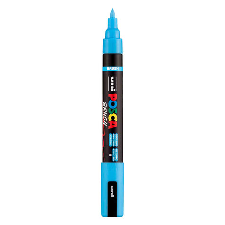Pennarello Uni Posca pc5br azzurro - punta pennello 1-4 mm