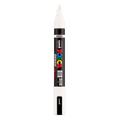 Pennarello Uni Posca PC5BR bianco - punta pennello 1-4 mm