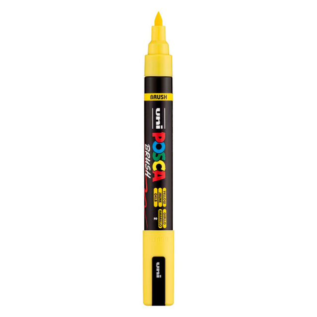 Pennarello Uni Posca PC5BR giallo - punta pennello 1-4 mm
