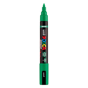 Pennarello Uni posca pc5br verde - punta pennello 1-4 mm