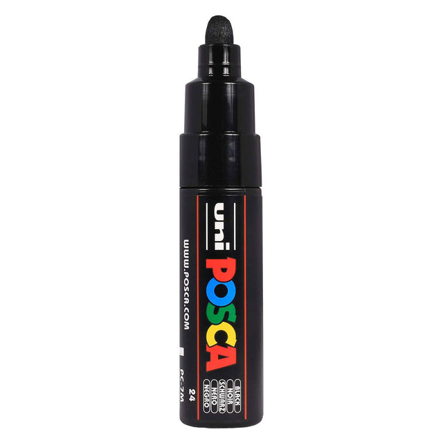 Pennarello Uni Posca 7m nero - punta conica 4,5mm