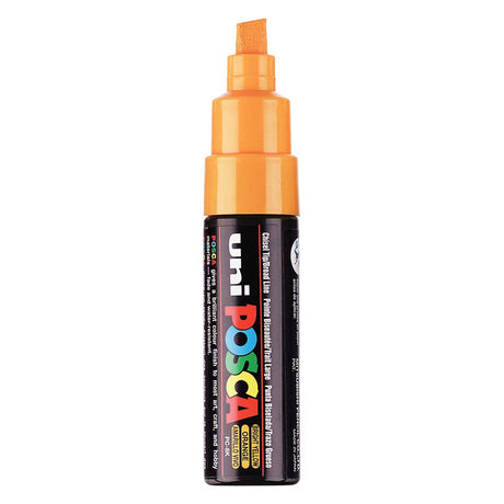 Pennarello Uni Posca 8k arancione - punta a scalpello 8mm