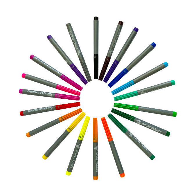 Set lavabile di pennarelli per tessuti Splat Planet - 20 colori