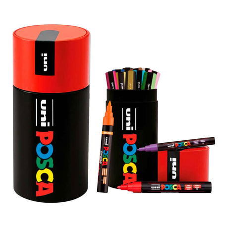 Set tubi pennarelli pigmentati Uni Posca - 13 pz.