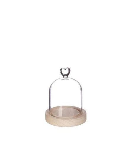 Ideas Campana 4 stagioni cuore con base in legno ã˜10xh13cm