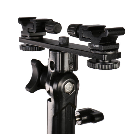 Staffa inclinabile a doppio attacco Falcon Eyes + 2 x slitta calda cld-14a