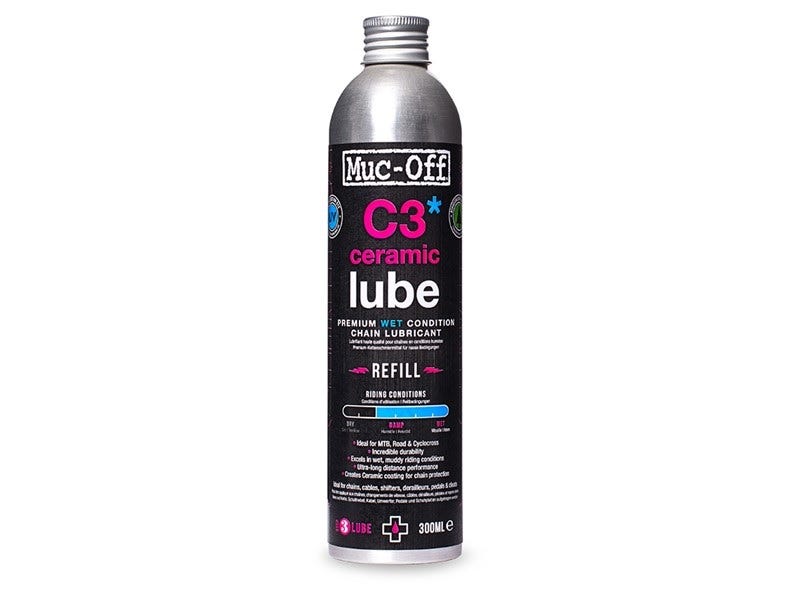 Muc-off manutenzione bicicletta c3 lubrificante ceramico umido confezione di ricarica da 300 ml