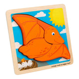 Bigjigs puzzle a forma di pterodattilo in legno - 4 pezzi.