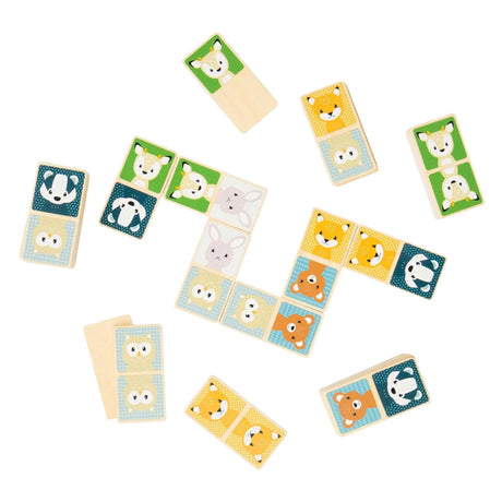Bigjigs domino in legno animali selvatici