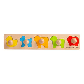 Bigjigs puzzle a forma di animali in legno - 5 pz.