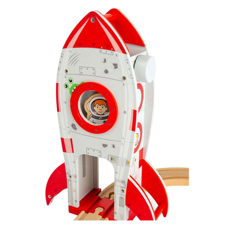 Binari in legno Bigjigs - razzo