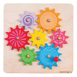 Puzzle di ingranaggi in legno Bigjigs - 7 pezzi.