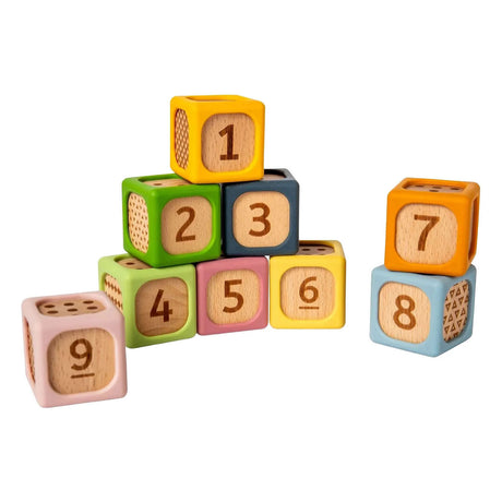 Blocchi di selezione morbidi in legno Bigjigs - 9 pz.