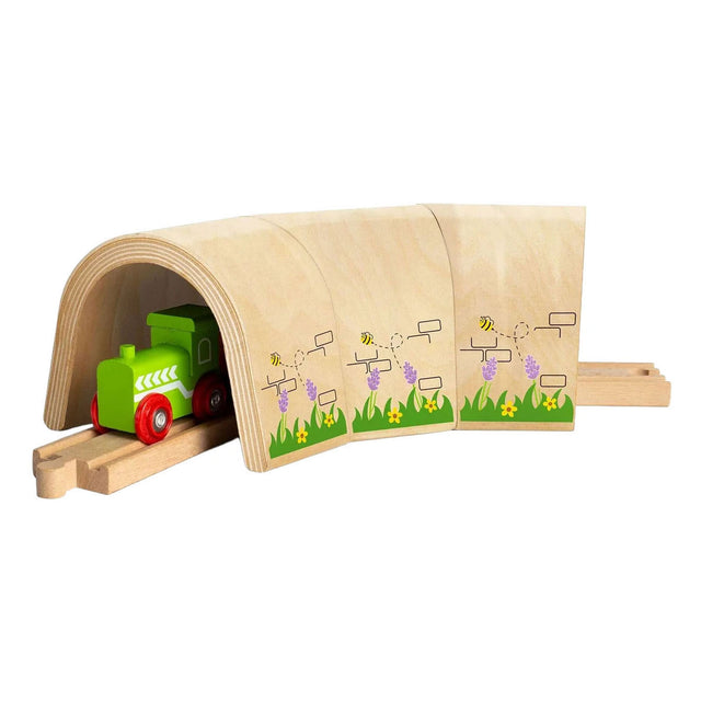 Tunnel ferroviario in legno Bigjigs - 3 parti.