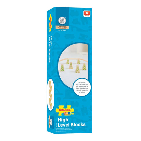 Binari in legno Bigjigs - pilastri del ponte - 4 pz.