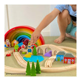 Bigjigs binario del treno in legno - - a forma di 8 - 26 pezzi