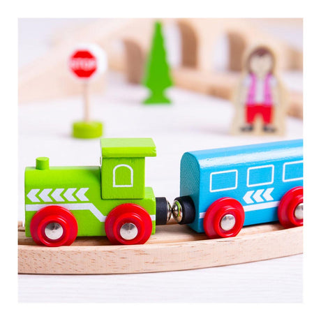 Bigjigs binario del treno in legno - - a forma di 8 - 26 pezzi