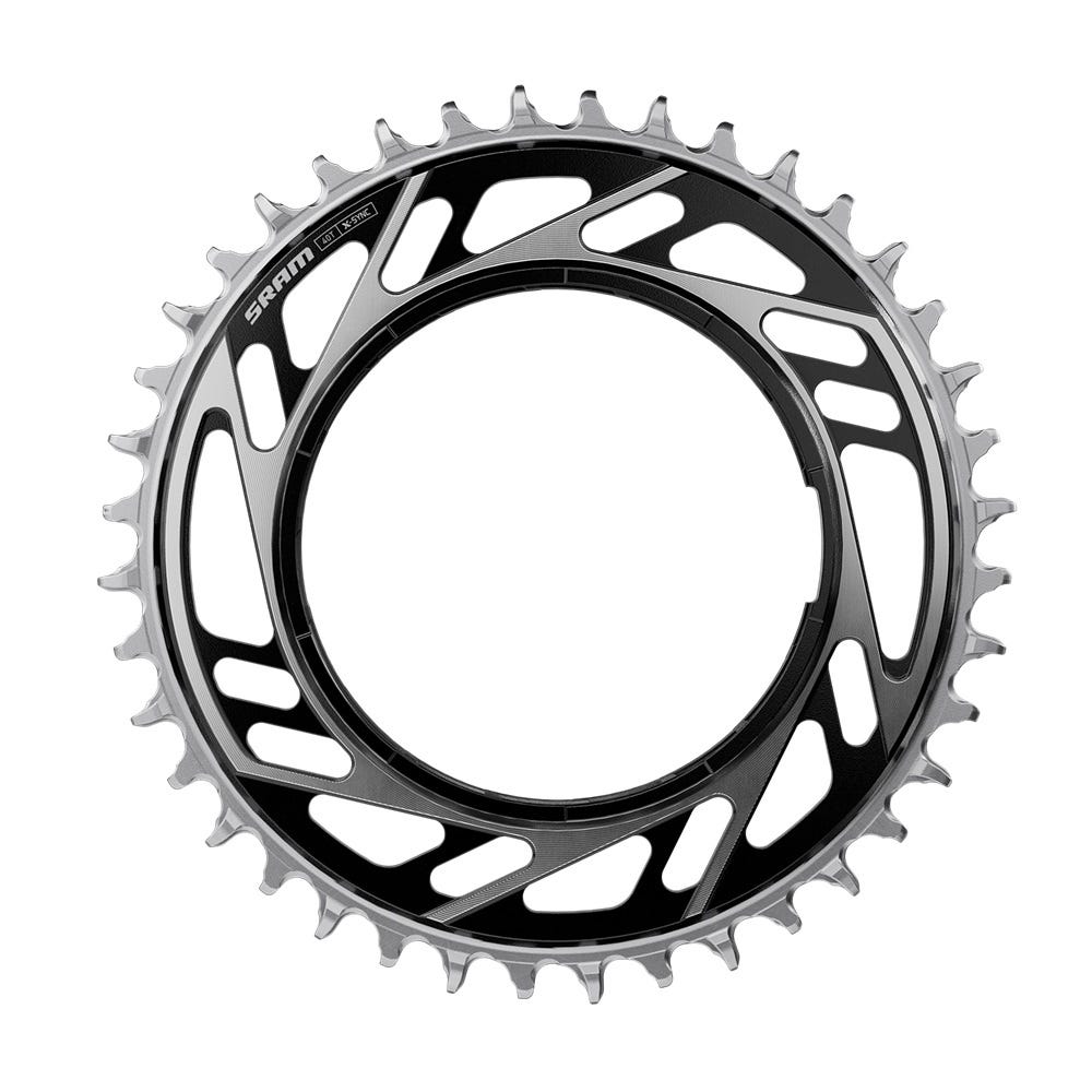 Corona Sram rossa 40t x-sync e1 attacco filettato nero argento