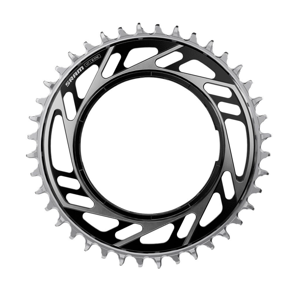 Corona Sram rossa 38t x-sync e1 attacco filettato nero argento