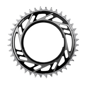 Corona Sram rossa 38t x-sync e1 attacco filettato nero argento
