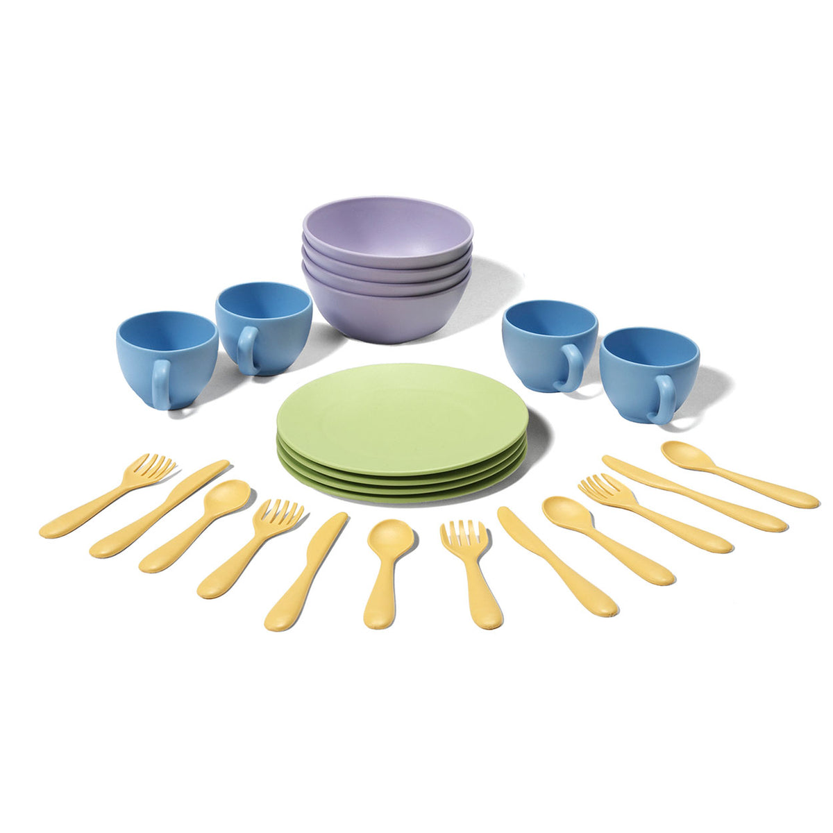 Stoviglie di giocattoli verdi