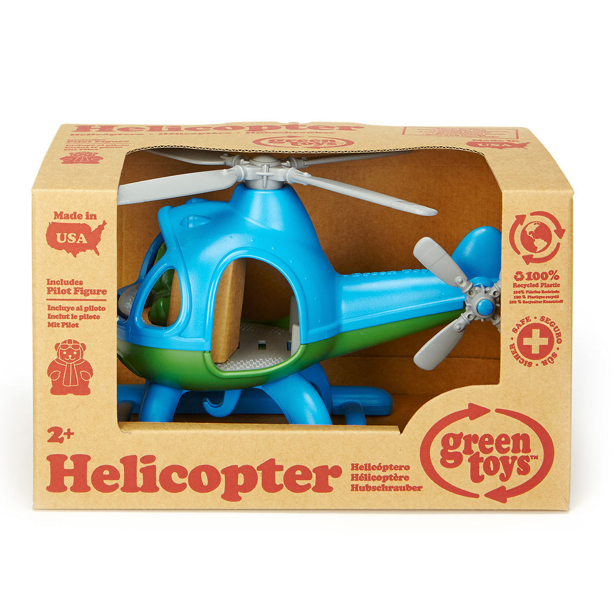 Elicottero giocattolo verde Bigjigs