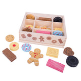 Giocattoli Bigjigs - scatola di legno con biscotti