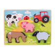 Puzzle in legno Bigjigs Farm, 5 pezzi.