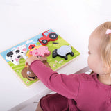 Puzzle in legno Bigjigs Farm, 5 pezzi.