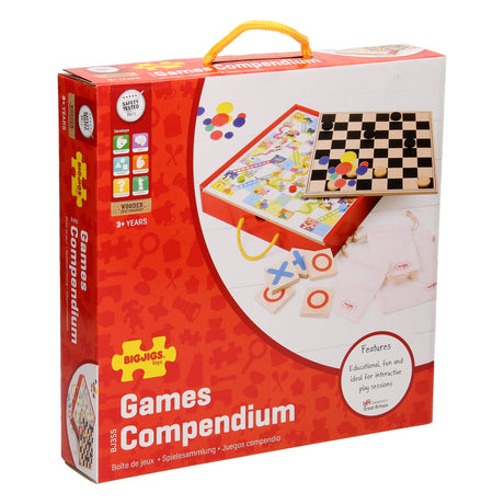 Giochi da tavolo in legno Bigjigs, 4in1
