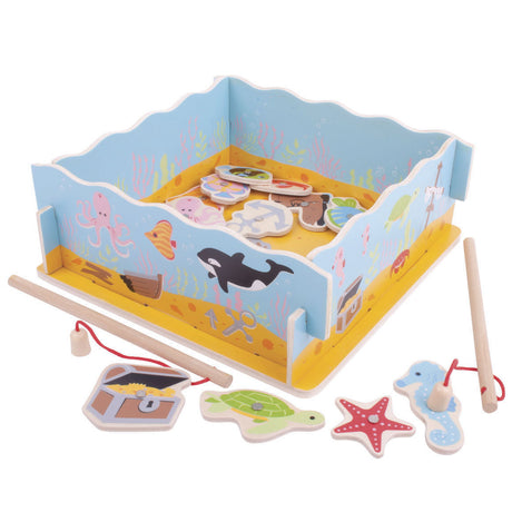 Bigjigs gioco di pesca in legno gioco di pesca gioco di pesca con l'amo grande