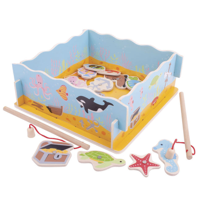 Bigjigs gioco di pesca in legno gioco di pesca gioco di pesca con l'amo grande