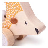 Bigjigs giocattoli bigjigs riccio a spinta in legno, 100%fsc