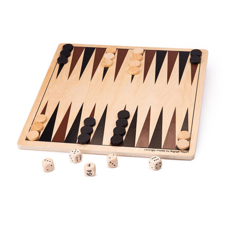Gioco da tavolo in legno Backgammon Bigjigs