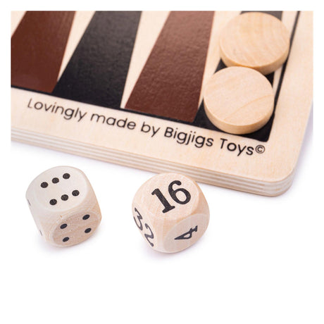 Gioco da tavolo in legno Backgammon Bigjigs