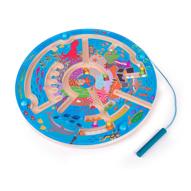 Gioco del labirinto magnetico Bigjigs - mondo sottomarino