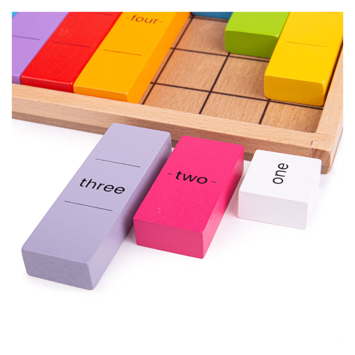 Bigjigs gioco di matematica in legno che collega i numeri