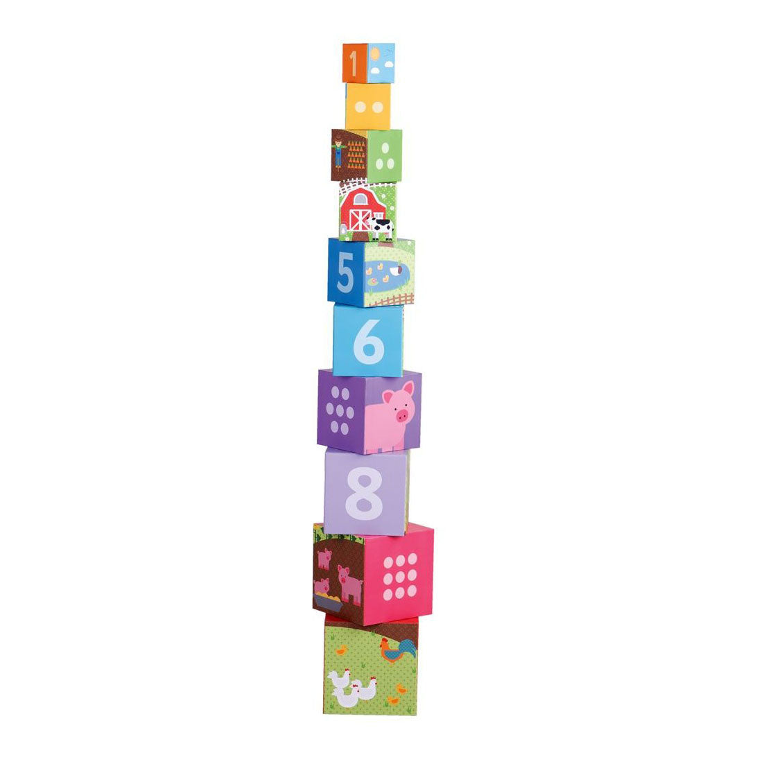 Torre impilabile Bigjigs Farm, 10 pz.