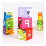 Torre impilabile Bigjigs Farm, 10 pz.