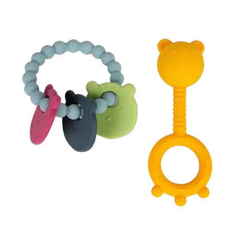 Set di anelli da dentizione Bigjigs orsetto, 2 pz.
