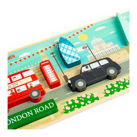 Puzzle grosso in legno Bigjigs Londra, 8 pezzi.