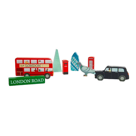 Puzzle grosso in legno Bigjigs Londra, 8 pezzi.